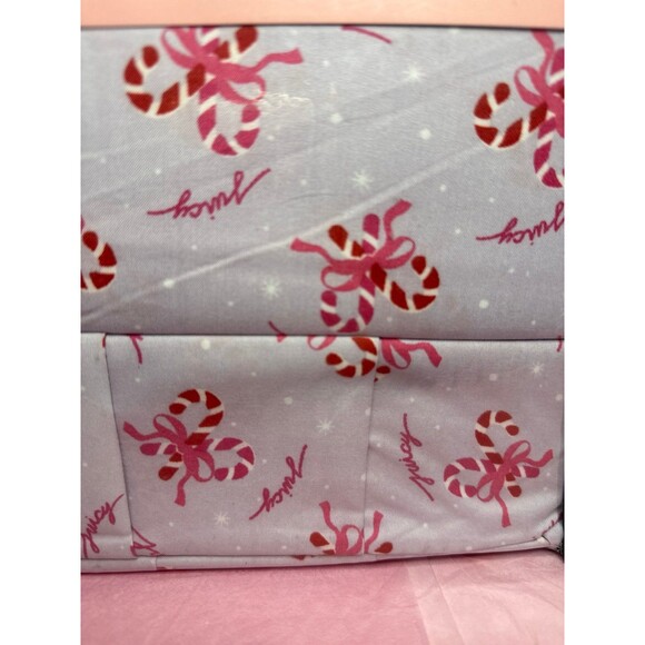 Juicy Couture Pink Bow and Candy Cane Sheet Set, Queen - Picture 3 of 6